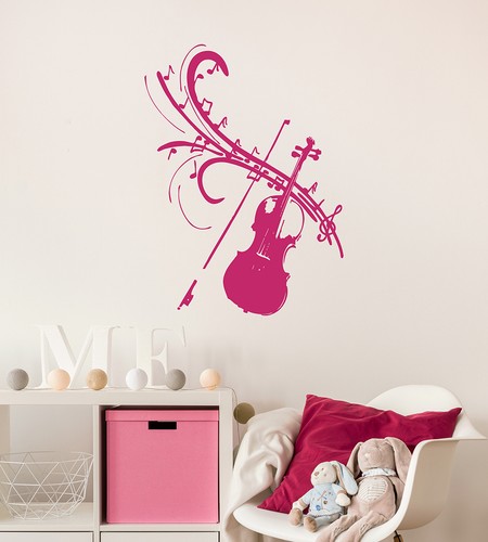 Adesivo murale vinile violino - ,