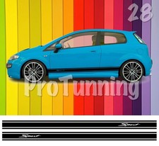 Fiat Grande Punto Abarth Strisce Adesive Fiancate Fasce Tuning Tuo Testo Sticker