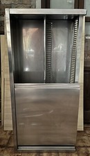 SCOLAPIATTI PROFESSIONALE INOX, doppio ripiano con porte scorrevoli