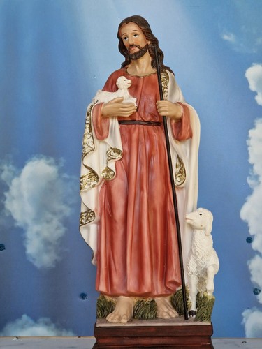 Statua gesù pastore h45cm - pastore,