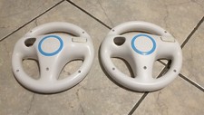 COPPIA VOLANTI STERZO MARIO KART NINTENDO WII BIANCO ORIGINALE GIOCO NON INCLUSO