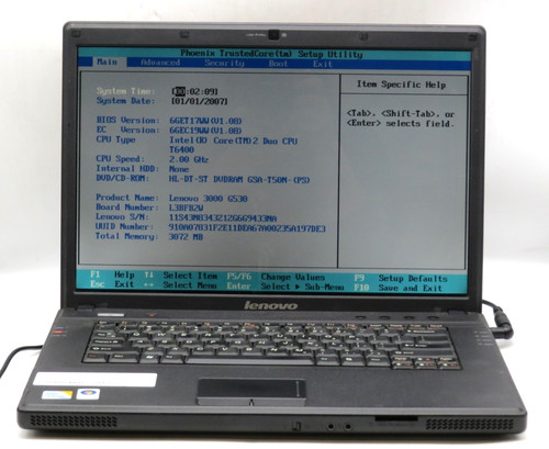 Lenovo 3000 g530 pentium t6400 - lenovo,