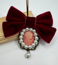 Vintage Victorian Burgundy Red