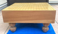 Vintage Giapponese Goban IGO Gioco Legno Go Board Solo 17,8x16,1xH9,5in Con Cover FS