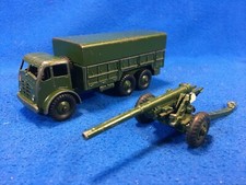 DINKY SUPERTOYS - 10 TON ARMY TRUCK - 692 MEDIUM GUN - Diecast