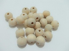 30pz perline in legno naturale