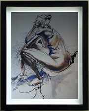Disegno Guazzo Nudo Femminile Miguel Alcala (K)