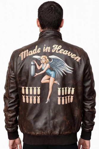 Giacca pelle marrone made - di,