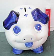 MAIALINO SALVADANAIO IN CERAMICA DIPINTA A MANO H CM.17