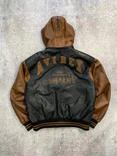 NUOVO Uomo Avirex Giacca Pelle