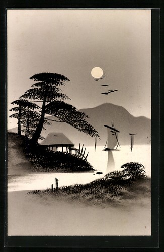 Cartolina artista dipinta a - cartolina, d'artista