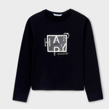 Mayoral Girls maglietta manica lunga paillettes 7004 nuova taglia 128/8 Y