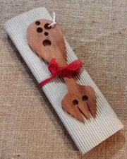 Forchetta Formaggio Legno Idea Regalo Legnomagia  *80674