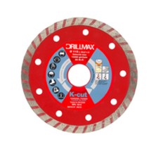 Disco diamantato taglio laterizi cemento piastrelle DRILLMAX diametro 115 mm.