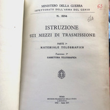 1938 ISTRUZIONE TELEGRAFO