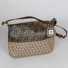 Borsa FENDI - fantasia zucchino - marrone e beige - pelle - vintage