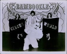 LG793 1976 Original Photo BAMBOOZLE Circus World Magician White Gorilla Costume