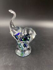 Statua Statuetta Portafortuna vetro sommerso MURANO ELEFANTE vintage