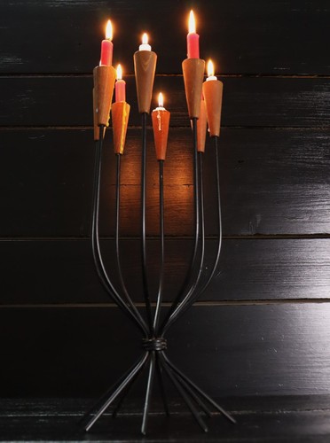 Candelabro lüthje teak - candelabro, design