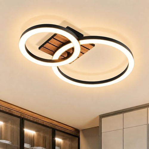 Plafoniera led 14w - 44cm, legno