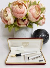 Ferrari da Varese penna stilografica vintage in argento 925% motivo a righe