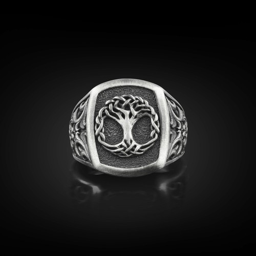 Anello uomo argento - in,