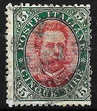 ITALIA REGNO 1889 EFFIGE RE