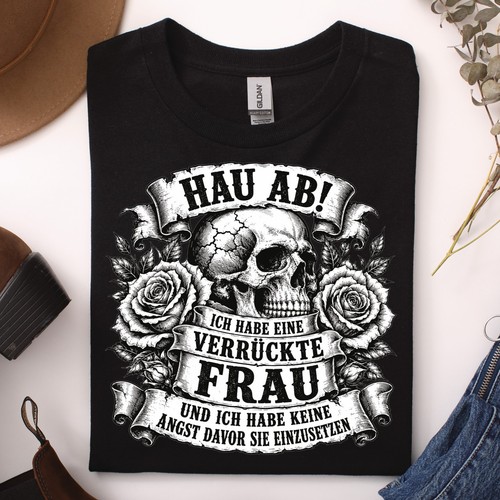 Divertente motivo teschio con