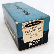 Lampada di proiezione vintage Bell & Howell 1000 W 120 V anello grande n. 08120 NOS.