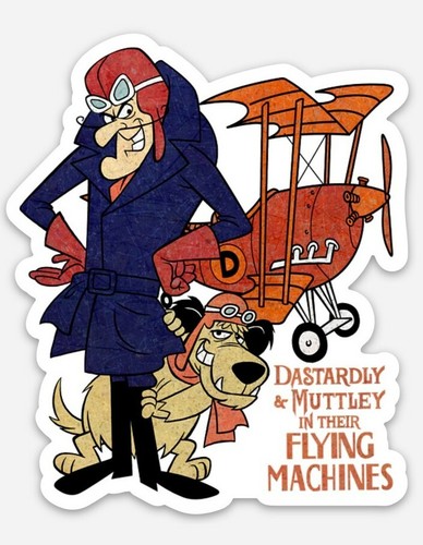 Adesivo muttley dog dastardly - adesivo,