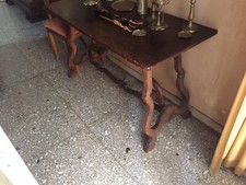 ANTICO TAVOLO FRATINO IN NOCE MASSELLO VENETO FINE '700 INIZIO '800