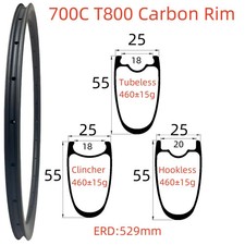 Cerchio bici in fibra di carbonio super leggero 700C simmetria bici strada freno a disco ruote