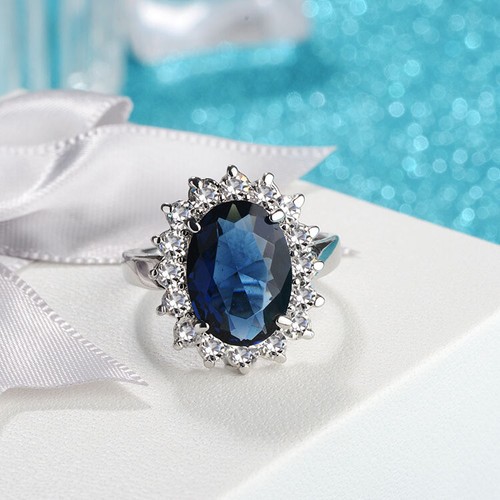 Anello regina ovale placcato