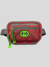 Gucci Marsupio Cintura Nylon Rosso Multicolore Prezzo consigliato £950 Nuovo Dustbag Paperbag