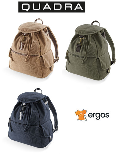 Quadra vintage canvas backpack - canvas,