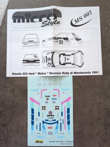 Decal mazda 323 - 1/43,