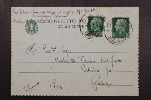 Cartolina lettera italia - cartolina, 1943