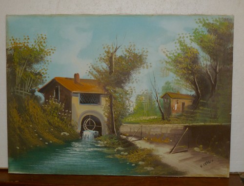 Dipinto olio tela - su,