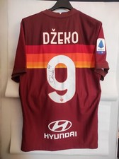 Maglia calcio originale Nike As Roma Dzeko autografata Player Version 2020-21 