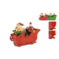 Slitta con babbo natale renne