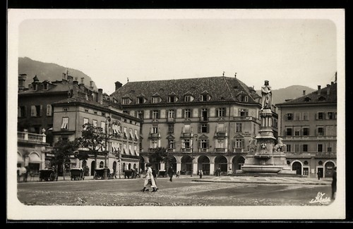 Cartolina bolzano piazza - cartolina,