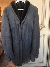 GIACCONE DI MONTONE UOMO SHEARLING ORIGINALE TG. 52 col. grigio topo- COME NUOVO