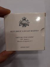 SAN MARINO 2007 650 ° ANNIVERSARIO ARTURO TOSCANINI € 5,00  FONDO SPECCHIO