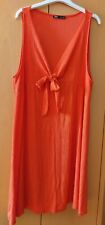 vestito abito donna ragazza senza maniche ZARA taglia L rosso corallo