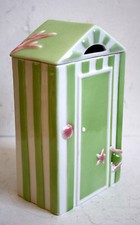 CABINA MARE CONTENITORE IN CERAMICA PER ALIMENTI KITSCH DESIGN AD verde