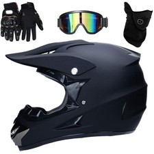 Casco cross Moto nero opaco