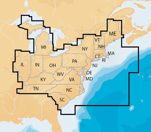 Navionics msd nav - msd/nav+ea+, east