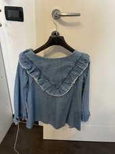 Blusa Donna ZARA Tg L In Jeans (veste Molto Poco )