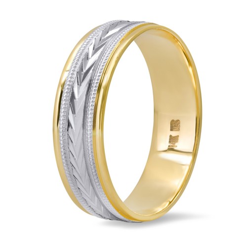 Uomo 14k bicolore - 14k, fede