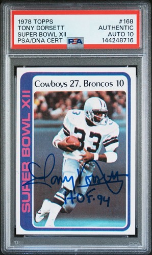 1978 topps tony dorsett auto - 1978,